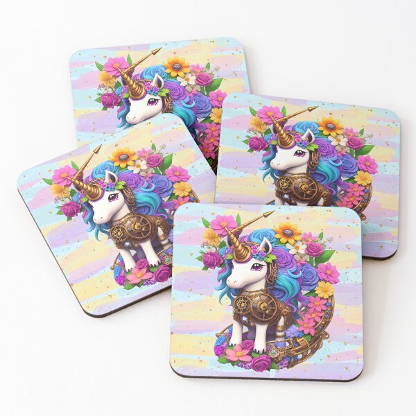 Item preview, Floral Steampunk Unicorn Digital designed and sold by purplesensation.