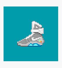 Self-lacing Shoe Back from the Future 8-Bit Pixel Art Photographic Print
