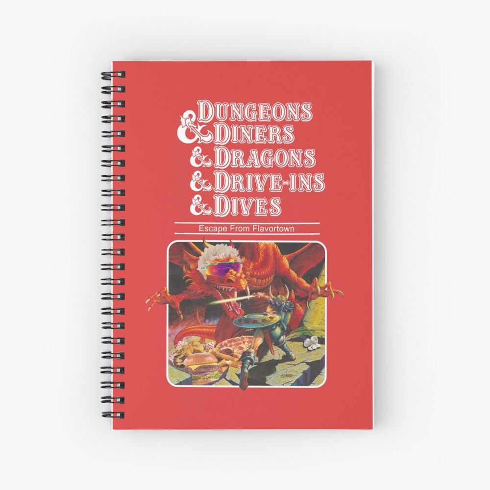 Dungeons & Diners & Dragons & Drive-Ins & Dives: Escape from Flavortown Spiral Notebook