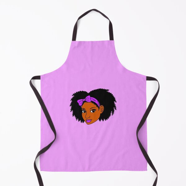 Item preview, Black Woman With Curly Hair & Purple Bow designed and sold by Deanna McRae.