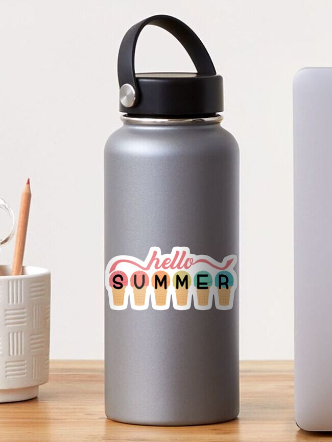 Imagen 1 de 3, Pegatina con la obra Hello Summer Ice Cream Summer Vacation Hello Summer Gear, diseñada y vendida por DynamicDesign.