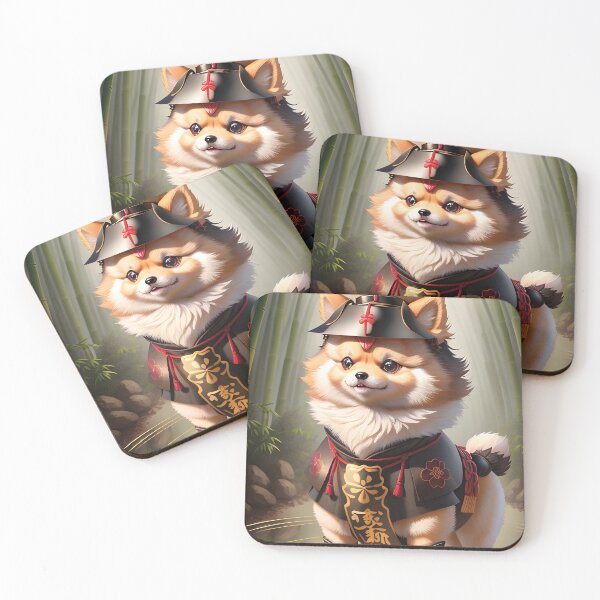 Item preview, A cute samurai pomeranian designed and sold by akwl-design.