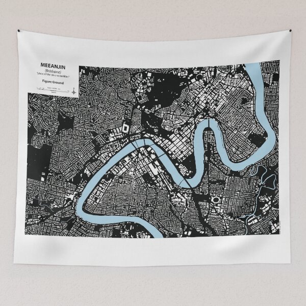 Item preview, Brisbane Figure Ground Black designed and sold by Project-IMP.