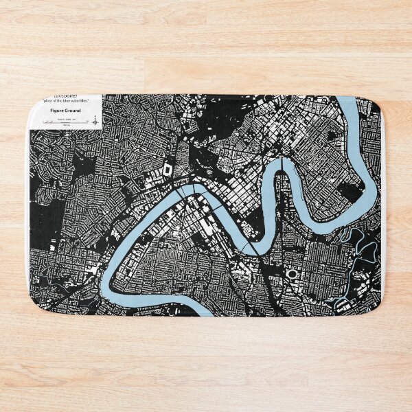 Item preview, Brisbane Figure Ground Black designed and sold by Project-IMP.