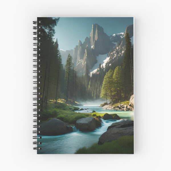 Item preview, Mountain with River - Landscape Art  designed and sold by dosedai.