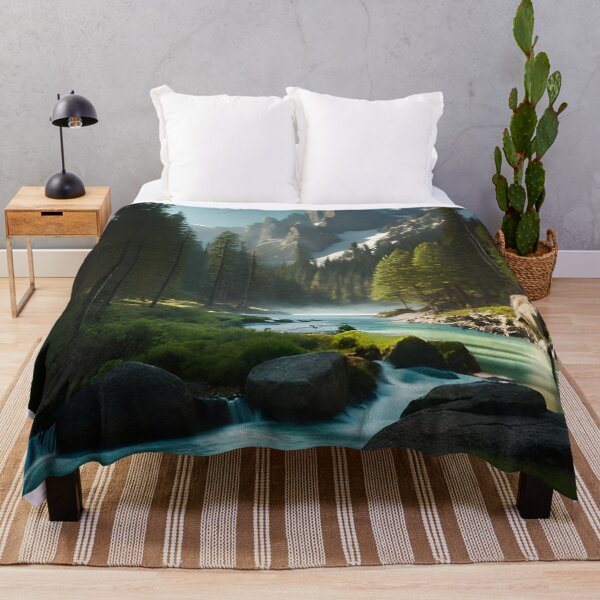 Item preview, Mountain with River - Landscape Art  designed and sold by dosedai.