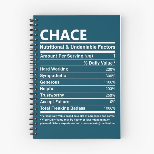 Item preview, Chace Name T - Chace Nutritional And Undeniable Factors Gift Item Tee designed and sold by Zischglart.