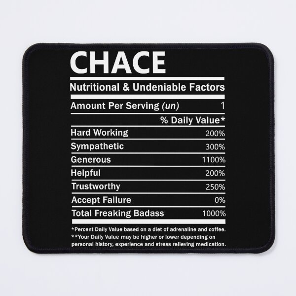 Item preview, Chace Name T - Chace Nutritional And Undeniable Factors Gift Item Tee designed and sold by Zischglart.