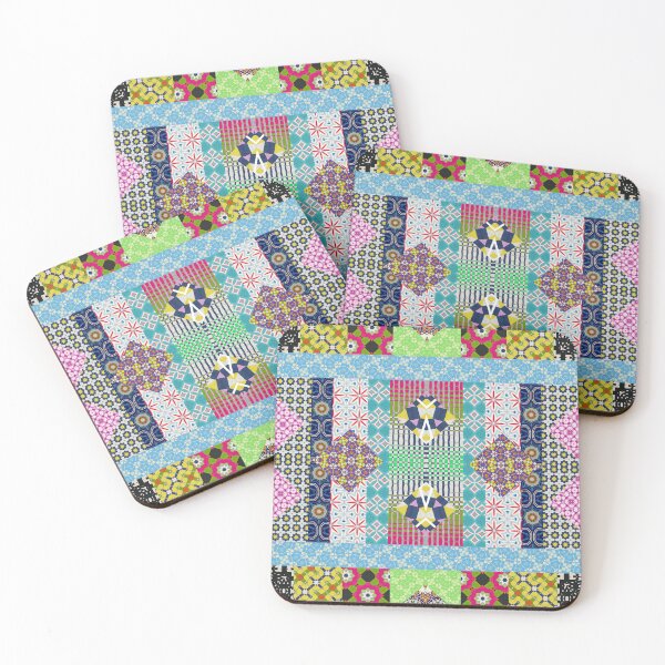 Item preview, Patchwork Digital Design, Digital Crazy Quilt, Doodle, Drawing, Colored Page, Meditative designed and sold by Keppy Boone.