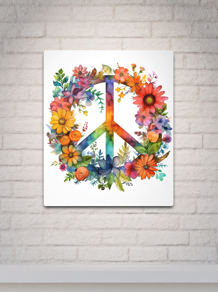Peace Doodle Art Canvas Art - Music, Floral & Botanical, Maps