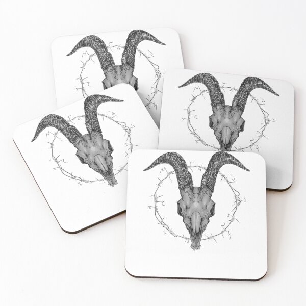 Item preview, Goat Skull B&W designed and sold by ChutneyPatrick.