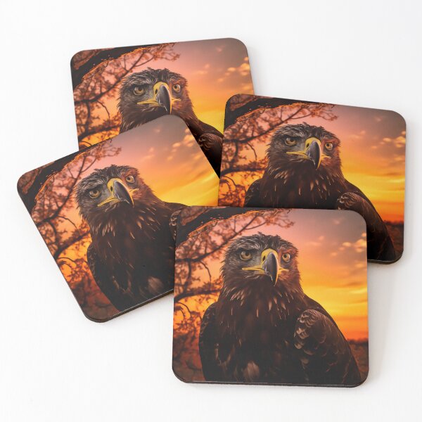 Item preview, Silhouette Soar: Majestic Eagle in the Radiant Sunset Embrace designed and sold by luvablelifeform.
