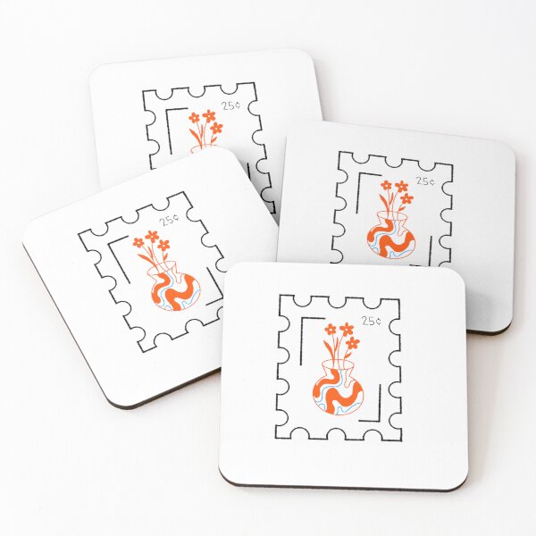 Item preview, flower vase stamp designed and sold by Camryn Anderson.