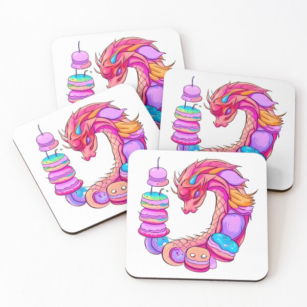 Item preview, Kawaii Dragon Cute Donut Pink designed and sold by druidwolfart.