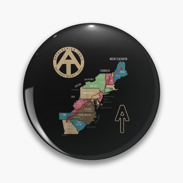 Item preview, Appalachian Trail Hiking Map designed and sold by touristbarred.