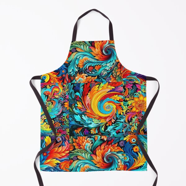 Item preview, Colorful and vibrant boho flower feather art pattern designed and sold by Earth Nature Creations.