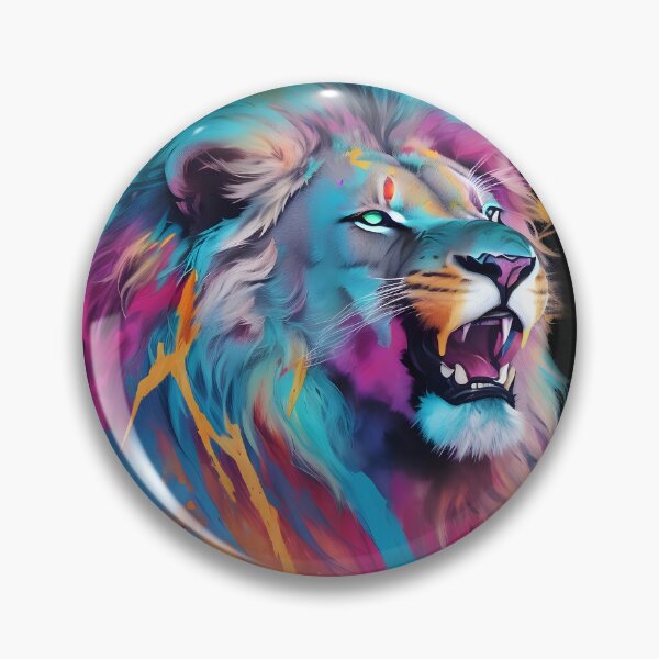 Item preview, Neon Roaring Lion designed and sold by printorina.