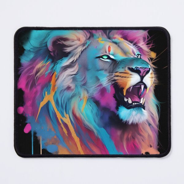 Item preview, Neon Roaring Lion designed and sold by printorina.