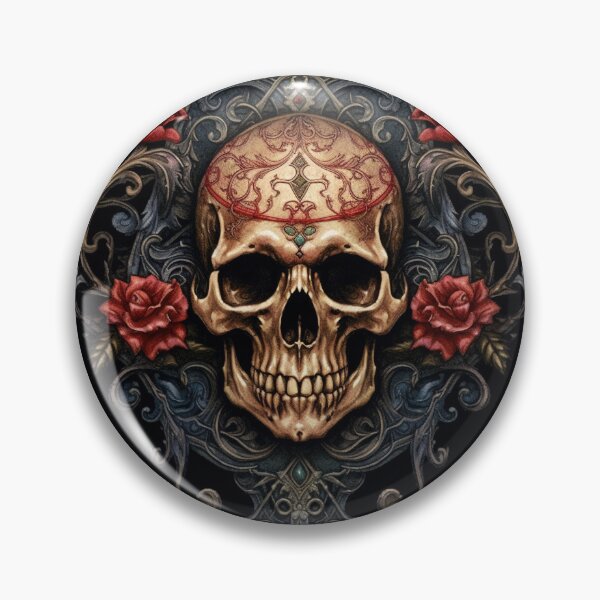Item preview, Eternal Beauty: Skull and Rose Illustration in Rococo Realms designed and sold by UnplainShirt.