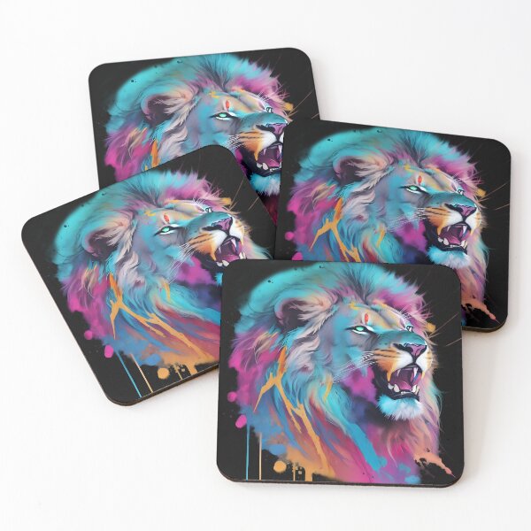Item preview, Neon Roaring Lion designed and sold by printorina.