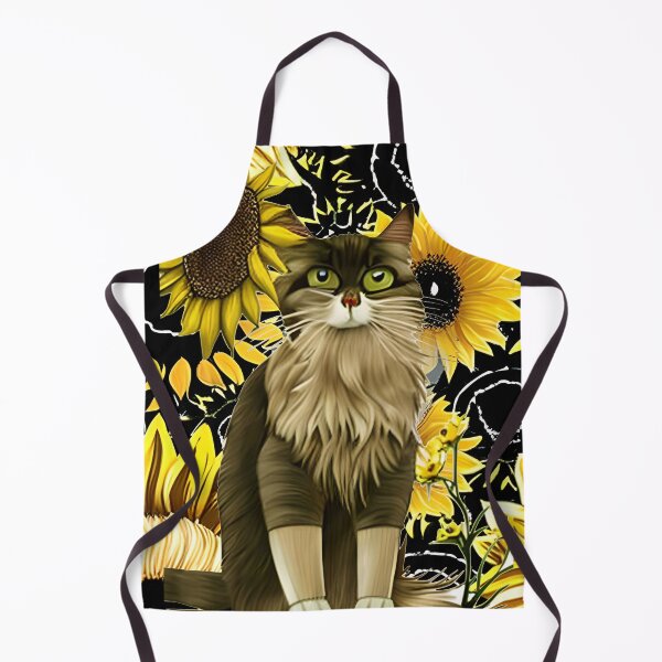 Item preview, Crazy Black Cat in Sunflowers Digital designed and sold by purplesensation.