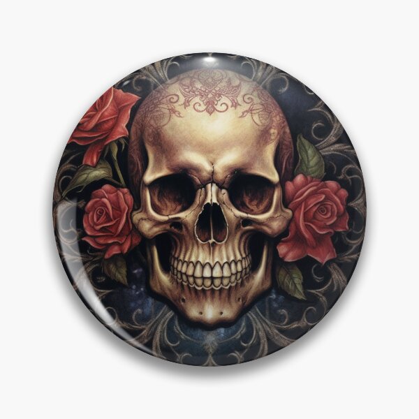 Item preview, Eternal Beauty: Skull and Rose Illustration in Rococo Realms designed and sold by UnplainShirt.