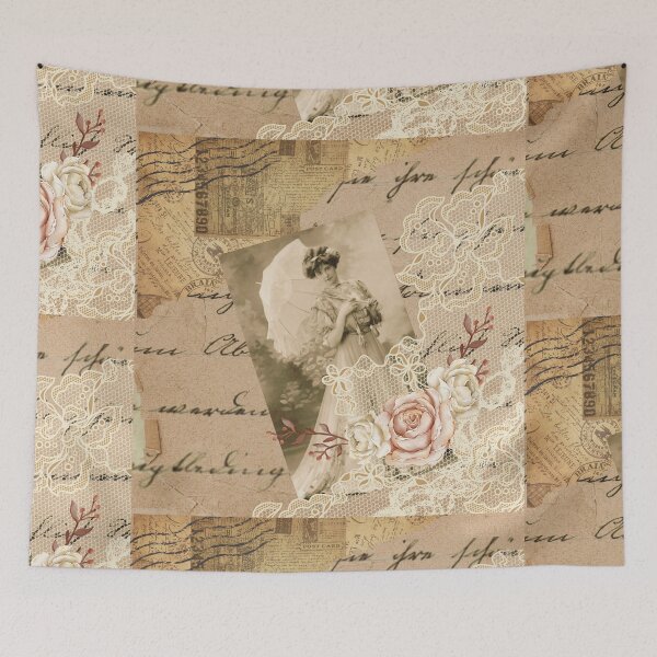 Item preview, Shabby Chic Victorian Lady Vintage Letter designed and sold by SloganExpress.