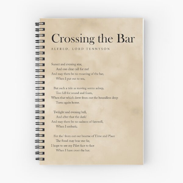 Item preview, Crossing The Bar - Alfred Lord Tennyson Poem - Literature - Typography 1 - Vintage designed and sold by Studio Grafiikka.