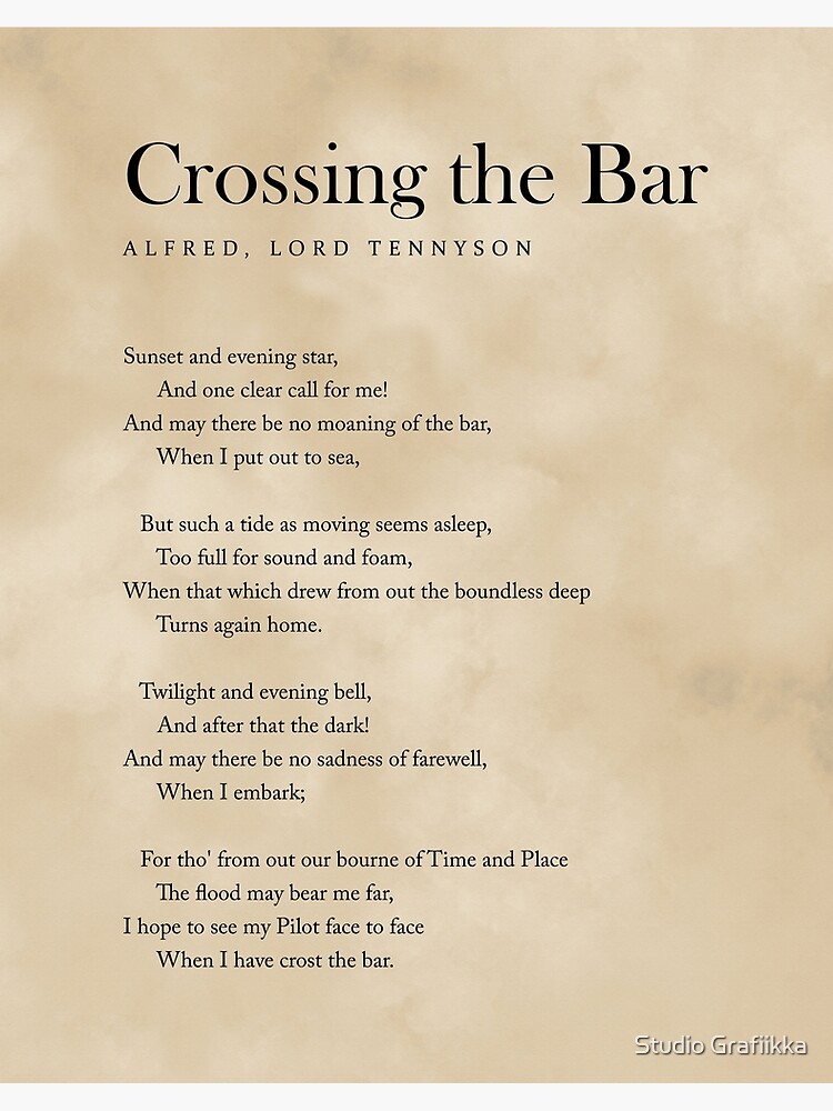 Crossing The Bar - Alfred Lord Tennyson Poem - Literature