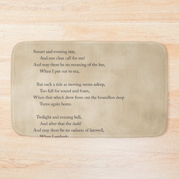Item preview, Crossing The Bar - Alfred Lord Tennyson Poem - Literature - Typography 1 - Vintage designed and sold by Studio Grafiikka.