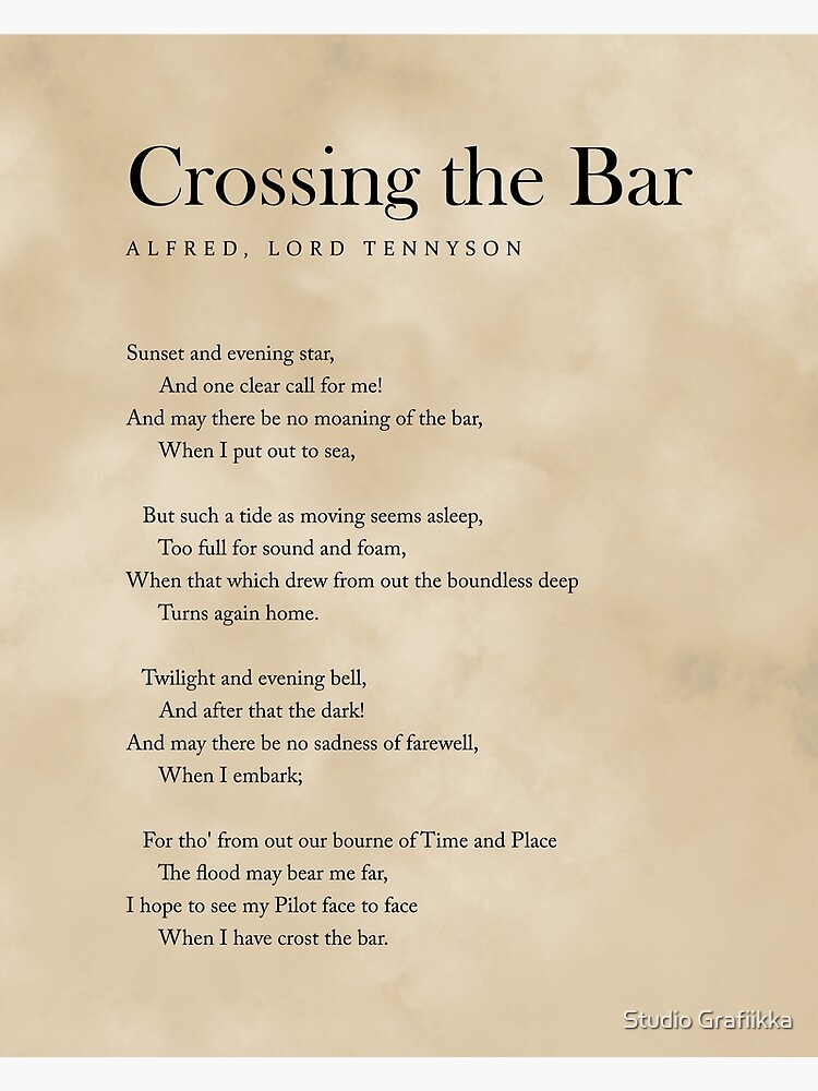 Crossing The Bar - Alfred Lord Tennyson Poem - Literature