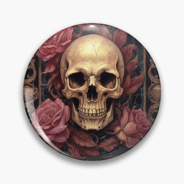 Item preview, Eternal Beauty: Skull and Rose Illustration in Rococo Realms designed and sold by UnplainShirt.
