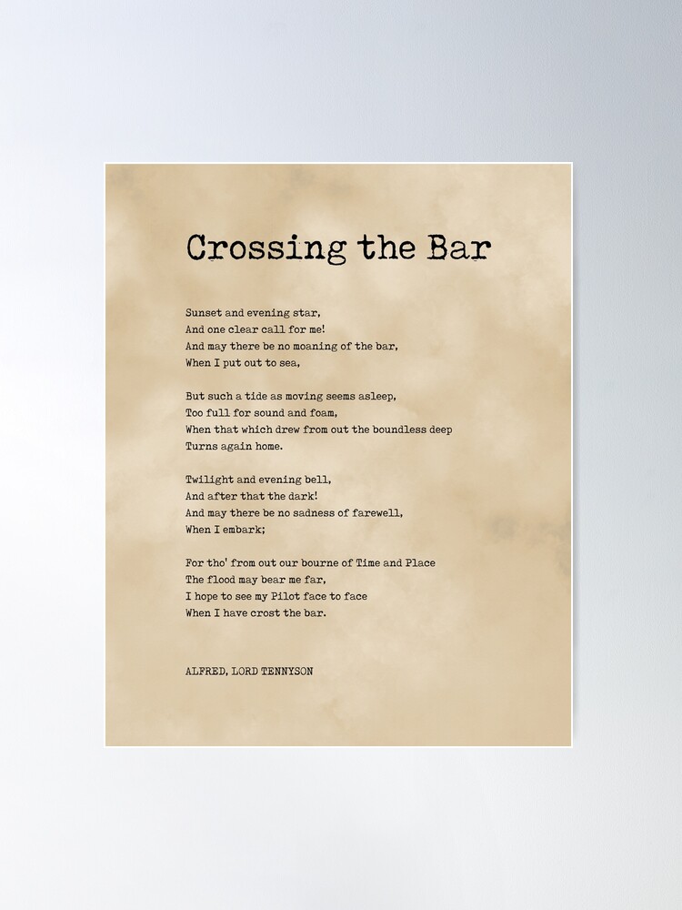 Crossing The Bar - Alfred Lord Tennyson Poem - Literature