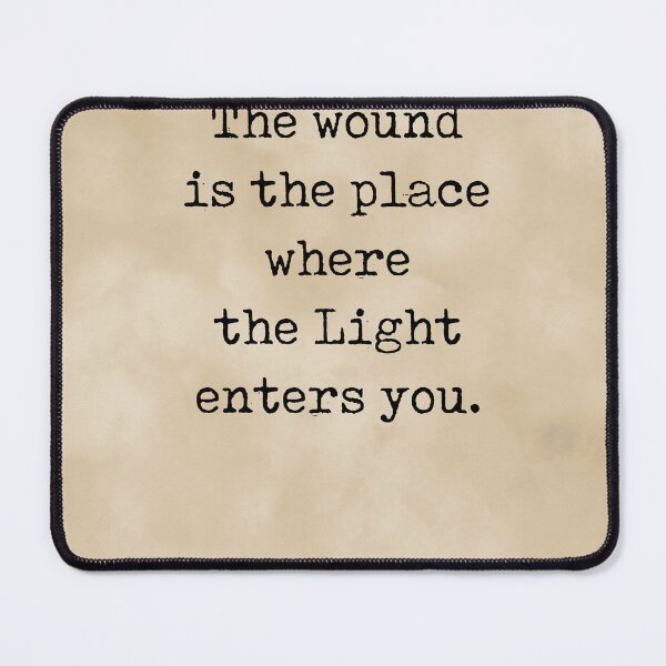 Item preview, Rumi Quote 01 - The Wound is the place where the light enters you - Typewriter Print - Vintage designed and sold by Studio Grafiikka.