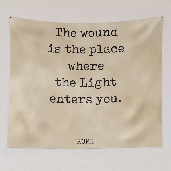 Item preview, Rumi Quote 01 - The Wound is the place where the light enters you - Typewriter Print - Vintage designed and sold by Studio Grafiikka.