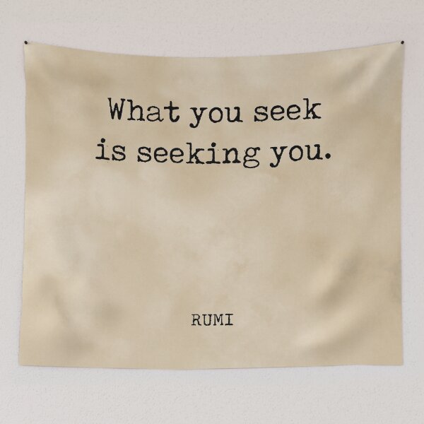 Item preview, Rumi Quote 02 - What you seek is seeking you - Typewriter Print - Vintage designed and sold by Studio Grafiikka.