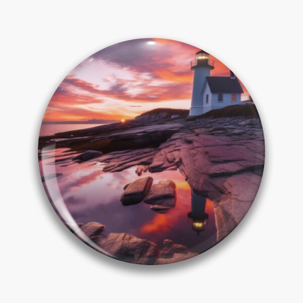 Item preview, Guiding Light of Pemaquid Point - Majestic Lighthouse by the Sea designed and sold by Dubage603.