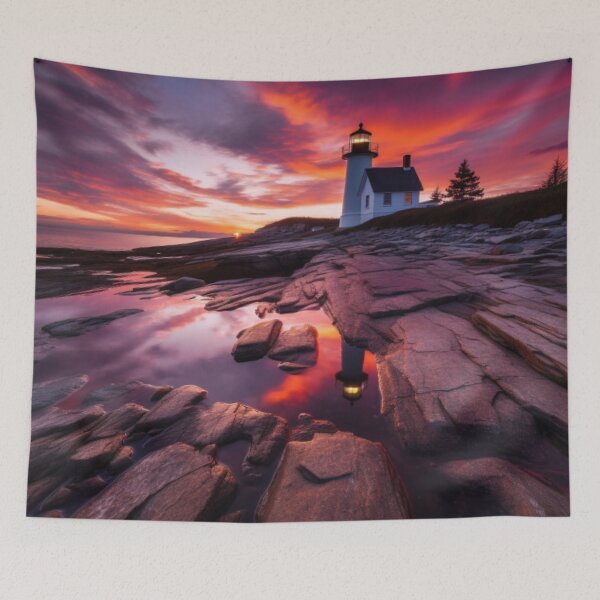 Item preview, Guiding Light of Pemaquid Point - Majestic Lighthouse by the Sea designed and sold by Dubage603.