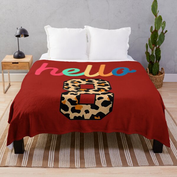Item preview, Kids Hello 8 Birthday 8 Years 8th Birthday 	 	 Leopard Print 	 	 designed and sold by okizcscyauv98.