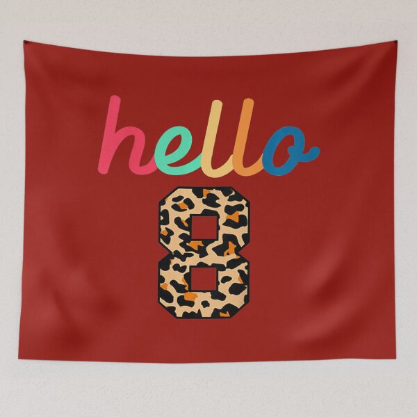 Item preview, Kids Hello 8 Birthday 8 Years 8th Birthday 	 	 Leopard Print 	 	 designed and sold by okizcscyauv98.