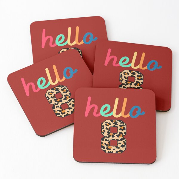 Item preview, Kids Hello 8 Birthday 8 Years 8th Birthday 	 	 Leopard Print 	 	 designed and sold by okizcscyauv98.