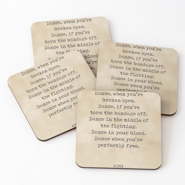 Item preview, Rumi Quote 03 - Dance when you're perfectly free - Typewriter Print - Vintage designed and sold by Studio Grafiikka.