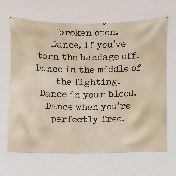 Item preview, Rumi Quote 03 - Dance when you're perfectly free - Typewriter Print - Vintage designed and sold by Studio Grafiikka.