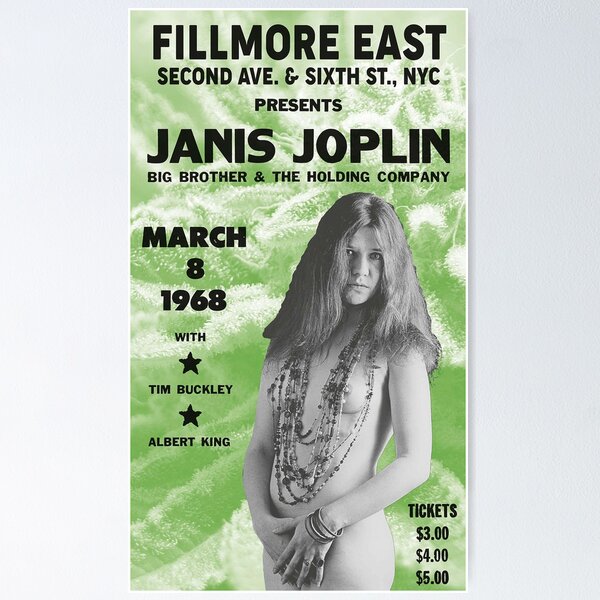 Artikel-Vorschau von Gaststar Janis Joplin März 1968, designt und verkauft von LennaKonopelski.
