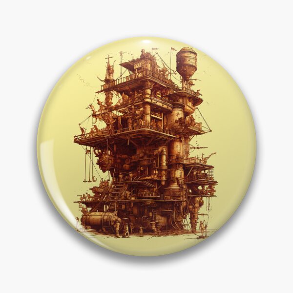 Item preview, Victorian Rube Goldberg Steampunk Machine Architecture designed and sold by entwithanaxe.
