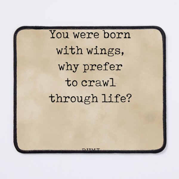 Item preview, Rumi Quote 03 - You were born with wings - Typewriter Print - Vintage designed and sold by Studio Grafiikka.
