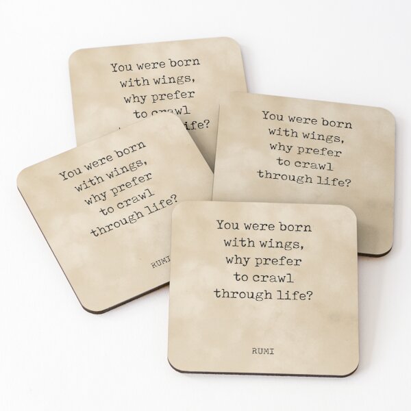 Item preview, Rumi Quote 03 - You were born with wings - Typewriter Print - Vintage designed and sold by Studio Grafiikka.