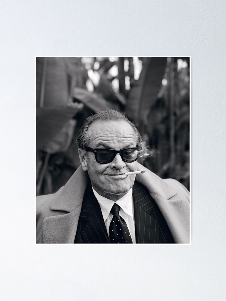 Thumbnail 1 of 3, Poster, Jack Nicholson B&W designed and sold by barnydOneal.