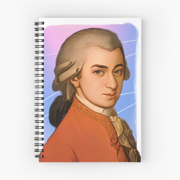 Artikelvorschau, Illustration des einflussreichen Komponisten Wolfgang Amadeus Mozart entworfen und verkauft von Litstoy.