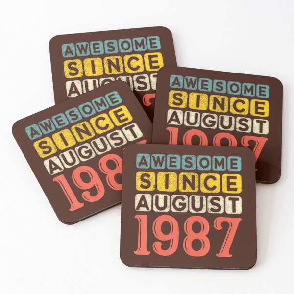 Item preview, 34 Years Old Awesome Since August 1987 34th Birthday Vintage 	 DM68021	 designed and sold by afnudxzd71.